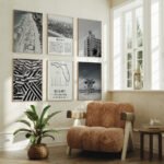 Miami Black and White Prints Set of 6, South Beach, Wynwood, Art Deco, Digital Download Wall Art, Instant City Decor